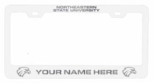 Load image into Gallery viewer, Collegiate Custom Northeastern State University Riverhawks Metal License Plate Frame with Engraved Name
