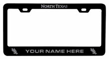 Load image into Gallery viewer, Collegiate Custom North Texas Metal License Plate Frame with Engraved Name
