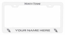 Load image into Gallery viewer, Collegiate Custom North Texas Metal License Plate Frame with Engraved Name
