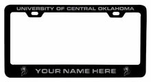 Load image into Gallery viewer, Customizable University of Central Oklahoma Bronchos NCAA Laser-Engraved Metal License Plate Frame - Personalized Car Accessory
