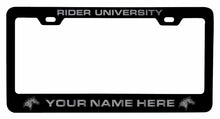 Load image into Gallery viewer, Customizable Rider University Broncs NCAA Laser-Engraved Metal License Plate Frame - Personalized Car Accessory
