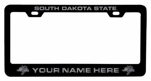 Customizable South Dakota State Jackrabbits NCAA Laser-Engraved Metal License Plate Frame - Personalized Car Accessory