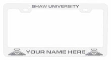 Load image into Gallery viewer, Customizable Shaw University Bears NCAA Laser-Engraved Metal License Plate Frame - Personalized Car Accessory
