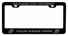 Load image into Gallery viewer, Customizable Southern Utah University NCAA Laser-Engraved Metal License Plate Frame - Personalized Car Accessory
