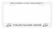 Load image into Gallery viewer, Customizable Southern Utah University NCAA Laser-Engraved Metal License Plate Frame - Personalized Car Accessory
