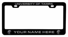 Load image into Gallery viewer, Customizable University of Tampa Spartans NCAA Laser-Engraved Metal License Plate Frame - Personalized Car Accessory
