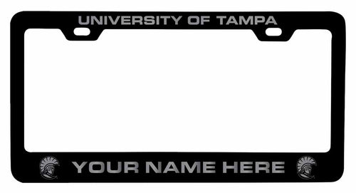 Customizable University of Tampa Spartans NCAA Laser-Engraved Metal License Plate Frame - Personalized Car Accessory