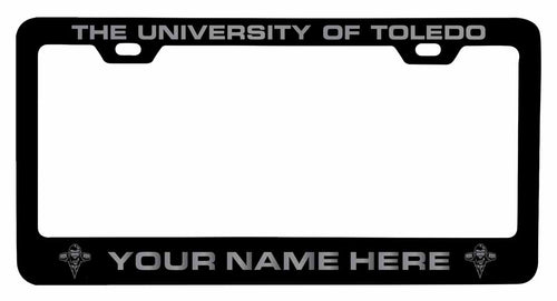 Customizable Toledo Rockets NCAA Laser-Engraved Metal License Plate Frame - Personalized Car Accessory