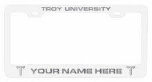 Load image into Gallery viewer, Customizable Troy University NCAA Laser-Engraved Metal License Plate Frame - Personalized Car Accessory

