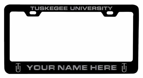 Customizable Tuskegee University NCAA Laser-Engraved Metal License Plate Frame - Personalized Car Accessory
