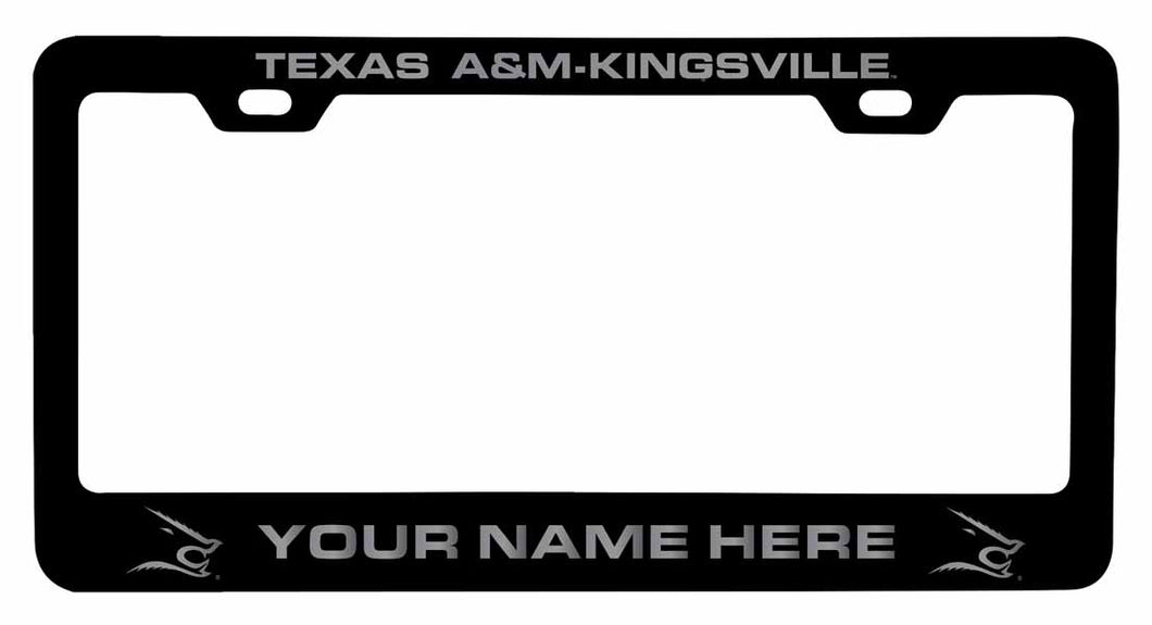 Customizable Texas A&M Kingsville Javelinas NCAA Laser-Engraved Metal License Plate Frame - Personalized Car Accessory