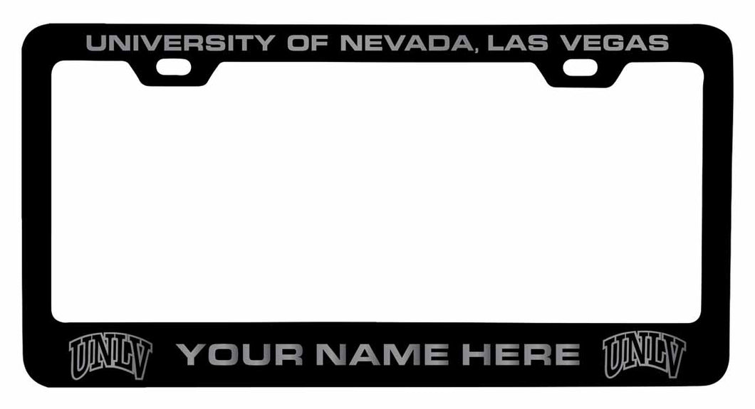 Customizable UNLV Rebels NCAA Laser-Engraved Metal License Plate Frame - Personalized Car Accessory