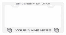 Load image into Gallery viewer, Customizable Utah Utes NCAA Laser-Engraved Metal License Plate Frame - Personalized Car Accessory
