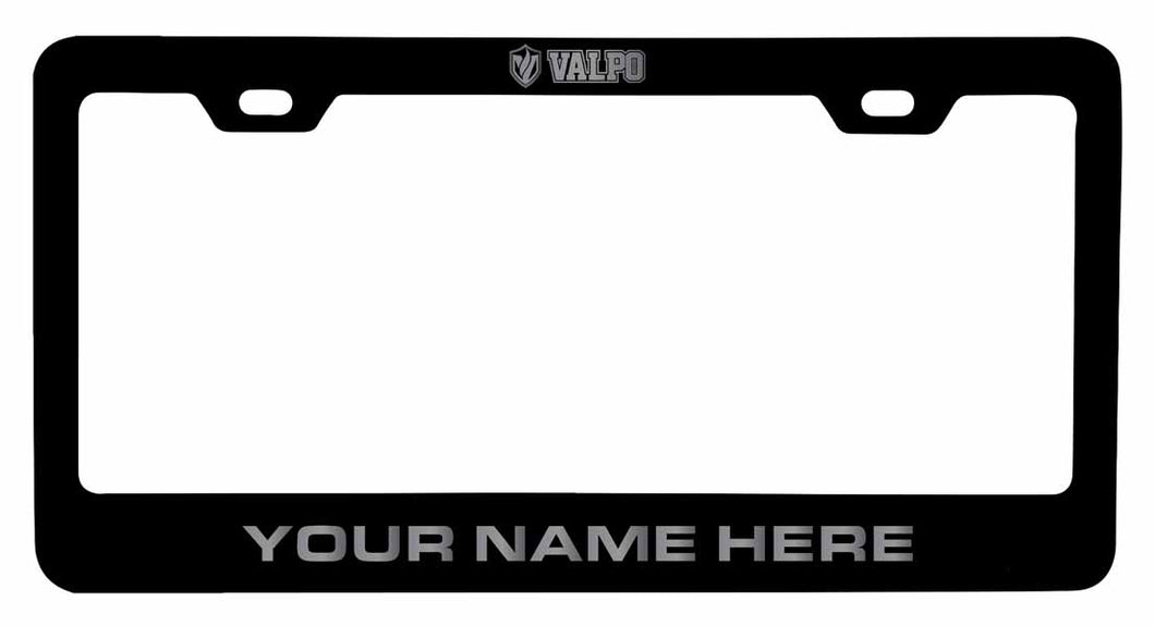 Customizable Valparaiso University NCAA Laser-Engraved Metal License Plate Frame - Personalized Car Accessory