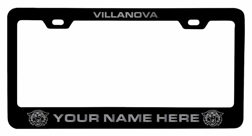 Customizable Villanova Wildcats NCAA Laser-Engraved Metal License Plate Frame - Personalized Car Accessory