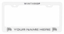 Load image into Gallery viewer, Customizable Winthrop University NCAA Laser-Engraved Metal License Plate Frame - Personalized Car Accessory
