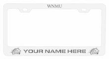 Load image into Gallery viewer, Customizable Western New Mexico University NCAA Laser-Engraved Metal License Plate Frame - Personalized Car Accessory
