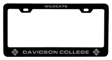 Load image into Gallery viewer, Davidson College NCAA Laser-Engraved Metal License Plate Frame - Choose Black or White Color
