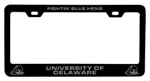 Load image into Gallery viewer, Delaware Blue Hens NCAA Laser-Engraved Metal License Plate Frame - Choose Black or White Color
