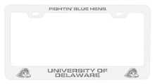Load image into Gallery viewer, Delaware Blue Hens NCAA Laser-Engraved Metal License Plate Frame - Choose Black or White Color
