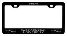 Load image into Gallery viewer, East Central University Tigers NCAA Laser-Engraved Metal License Plate Frame - Choose Black or White Color
