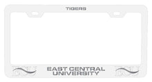 Load image into Gallery viewer, East Central University Tigers NCAA Laser-Engraved Metal License Plate Frame - Choose Black or White Color
