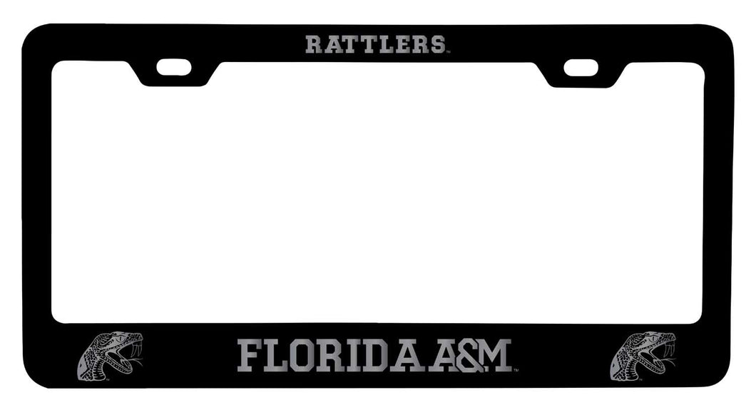 Florida A&M Rattlers NCAA Laser-Engraved Metal License Plate Frame - Choose Black or White Color