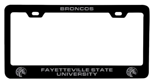 Fayetteville State University NCAA Laser-Engraved Metal License Plate Frame - Choose Black or White Color