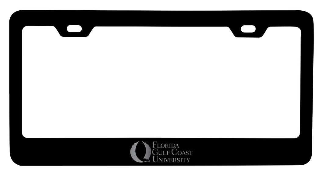 Florida Gulf Coast Eagles NCAA Laser-Engraved Metal License Plate Frame - Choose Black or White Color