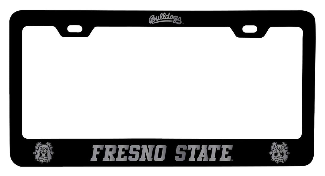 Fresno State Bulldogs NCAA Laser-Engraved Metal License Plate Frame - Choose Black or White Color