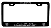 Load image into Gallery viewer, Fort Valley State University NCAA Laser-Engraved Metal License Plate Frame - Choose Black or White Color
