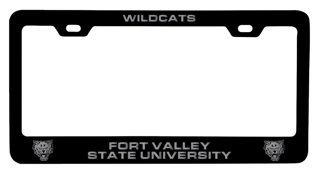 Fort Valley State University NCAA Laser-Engraved Metal License Plate Frame - Choose Black or White Color