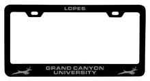 Load image into Gallery viewer, Grand Canyon University Lopes NCAA Laser-Engraved Metal License Plate Frame - Choose Black or White Color
