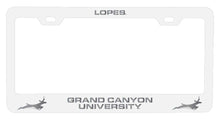 Load image into Gallery viewer, Grand Canyon University Lopes NCAA Laser-Engraved Metal License Plate Frame - Choose Black or White Color

