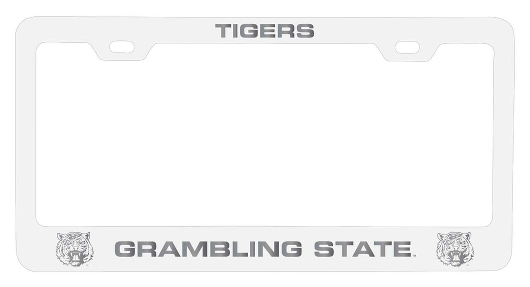 Grambling State Tigers NCAA Laser-Engraved Metal License Plate Frame - Choose Black or White Color