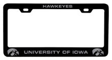 Load image into Gallery viewer, Iowa Hawkeyes NCAA Laser-Engraved Metal License Plate Frame - Choose Black or White Color
