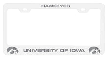 Load image into Gallery viewer, Iowa Hawkeyes NCAA Laser-Engraved Metal License Plate Frame - Choose Black or White Color
