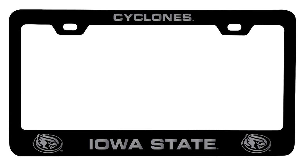 Iowa State Cyclones Laser Engraved Metal License Plate Frame - Choose Your Color