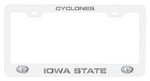 Load image into Gallery viewer, Iowa State Cyclones Laser Engraved Metal License Plate Frame - Choose Your Color
