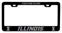Load image into Gallery viewer, Illinois Fighting Illini NCAA Laser-Engraved Metal License Plate Frame - Choose Black or White Color
