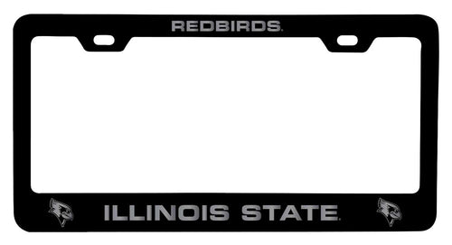 Illinois State Redbirds NCAA Laser-Engraved Metal License Plate Frame - Choose Black or White Color