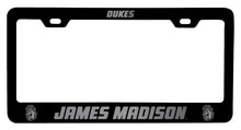 Load image into Gallery viewer, James Madison Dukes NCAA Laser-Engraved Metal License Plate Frame - Choose Black or White Color

