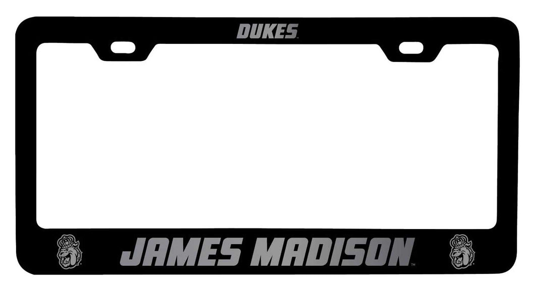 James Madison Dukes NCAA Laser-Engraved Metal License Plate Frame - Choose Black or White Color