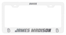 Load image into Gallery viewer, James Madison Dukes NCAA Laser-Engraved Metal License Plate Frame - Choose Black or White Color

