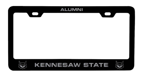 Kennesaw State University NCAA Laser-Engraved Metal License Plate Frame - Choose Black or White Color