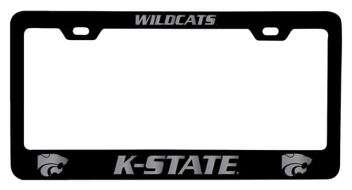 Kansas State Wildcats NCAA Laser-Engraved Metal License Plate Frame - Choose Black or White Color