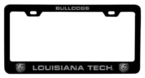 Louisiana Tech Bulldogs NCAA Laser-Engraved Metal License Plate Frame - Choose Black or White Color