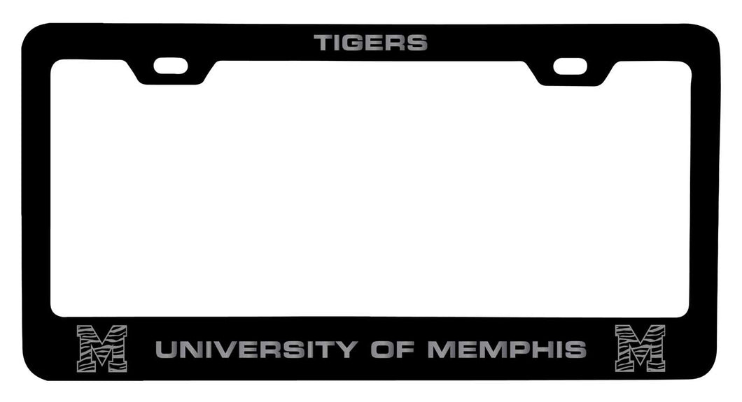 Memphis Tigers NCAA Laser-Engraved Metal License Plate Frame - Choose Black or White Color