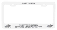 Load image into Gallery viewer, Midwestern State University Mustangs NCAA Laser-Engraved Metal License Plate Frame - Choose Black or White Color
