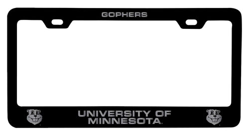 Minnesota Gophers NCAA Laser-Engraved Metal License Plate Frame - Choose Black or White Color